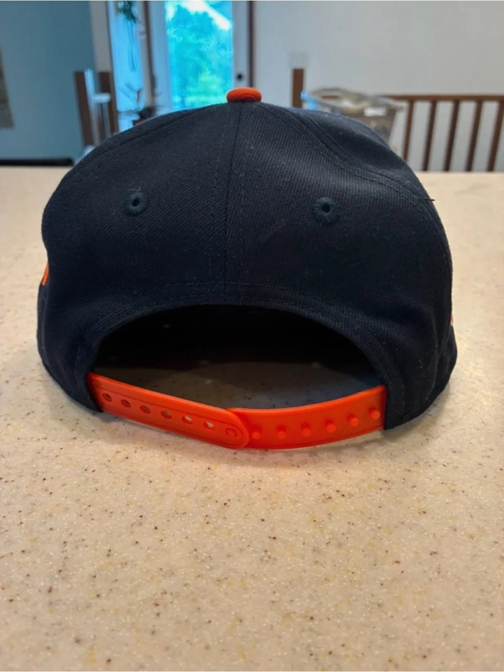 New Era Kids Two-Tone Snapback Cap in Navy and Orange